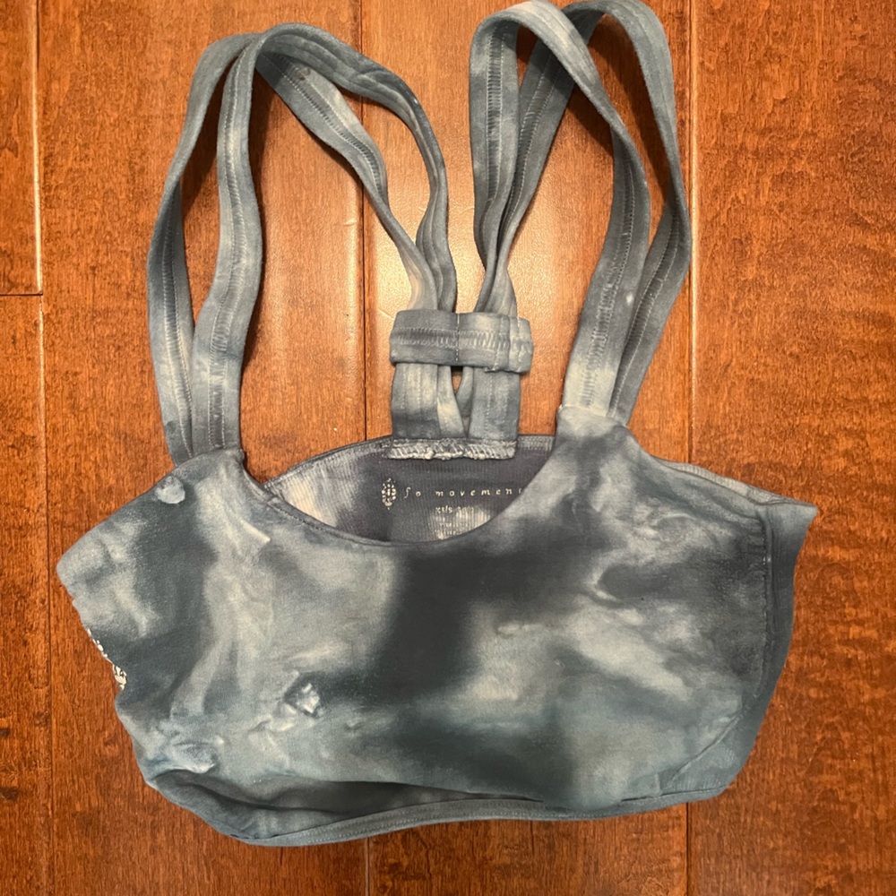 Free people movement XS tie dye Blue Sports Bra